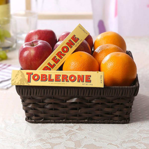 Mixed Fruit Basket with Toblerone Bars