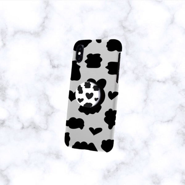 Buy/Send Mobile Grip Holder Moo Griptok Black And White Single Piece