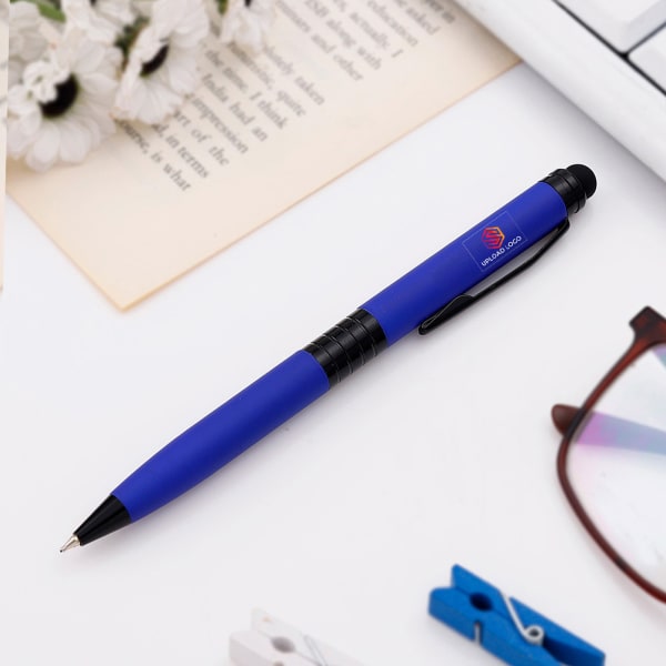 Modern Blue Twist Pen - Personalized