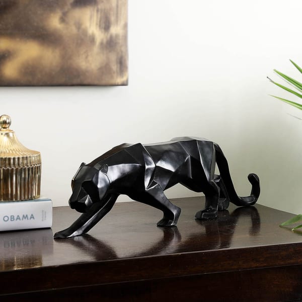 Modern Decorative Panther Figurine - Black