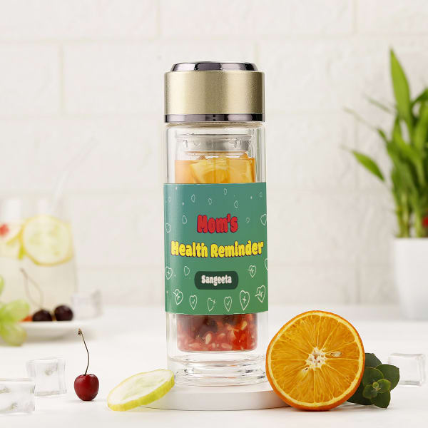 Mom's Personalized Refreshing Reminder - Glass Bottle With Infuser