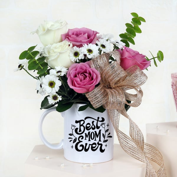 Mother's Day Best Mom Ever Mug Of Blooms