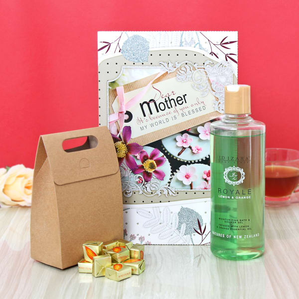 Mother's Day Card with I.D.Zara Royale Shower Gel and Kreiteins Almond