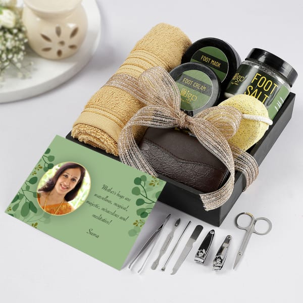Mother's Day Mani-Pedi Gift Tray With Personalized Card