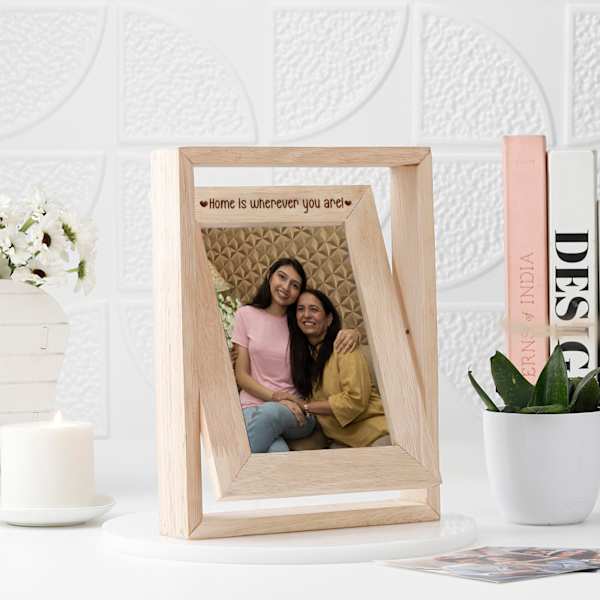 Mother's Day Personalized Wooden Rotating Frame