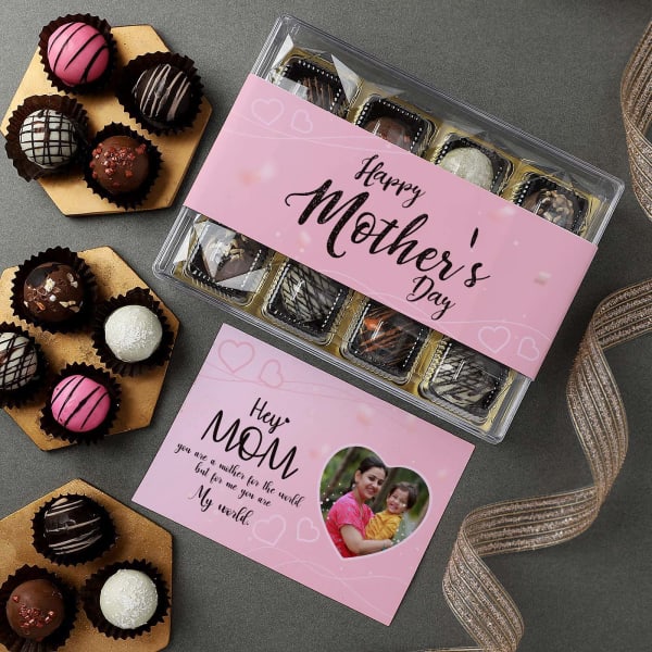 Mother's Day Truffles Gift Box With Personalized Card (Box of 12)