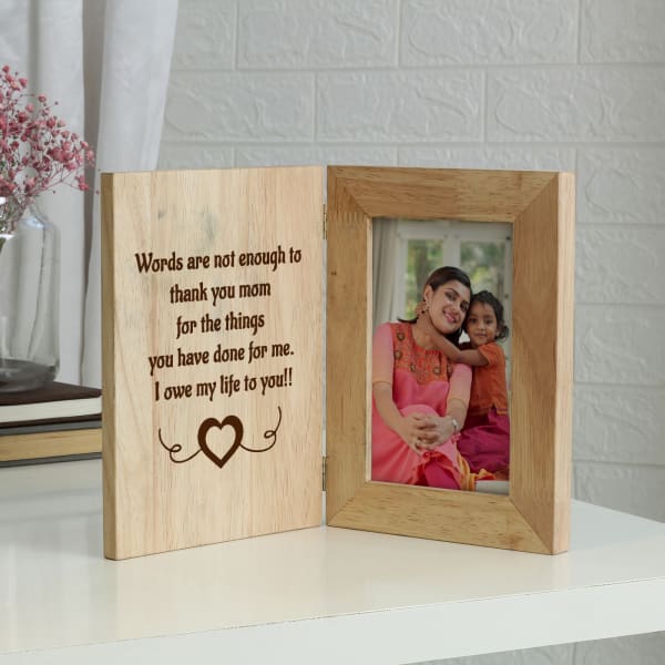 Mother's Love Personalized Wooden Photo Frame