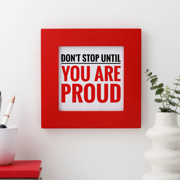 Motivational And Aesthetic Photo Frame - Red
