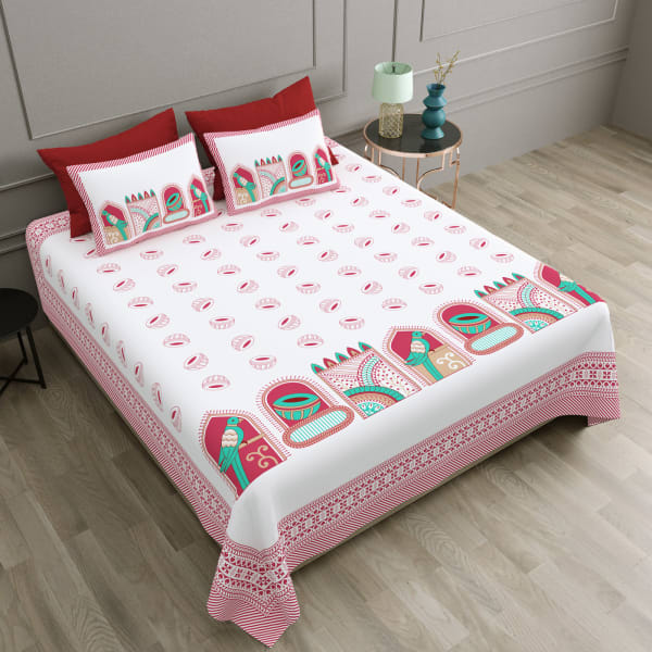 Moulin Rouge Ethnic King Bedsheet Set