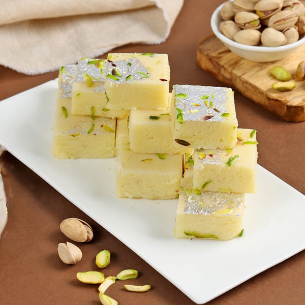 Mouthwatering Khoya Pista Barfi (400 GM)