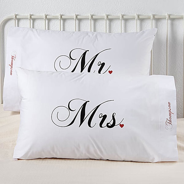 Mr And Mrs Personalized Pillowcase Set
