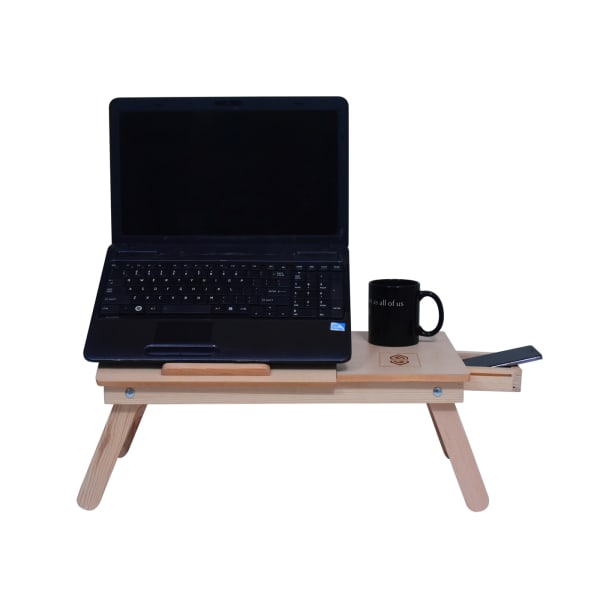 Multi-Functional Portable Laptop Table & Bed Desk with Drawer - Customized With Logo