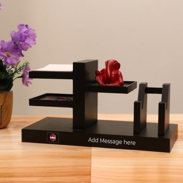 Multi-functional Table Top Desk Organizer - Customized with Logo & Message