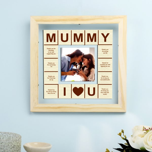 Mummy Love Personalized Wooden Photo Frame