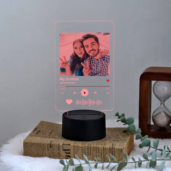 Musical Love Personalized LED Lamp For Brother