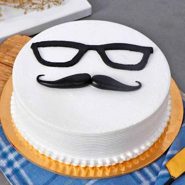 Mustache Theme Cake