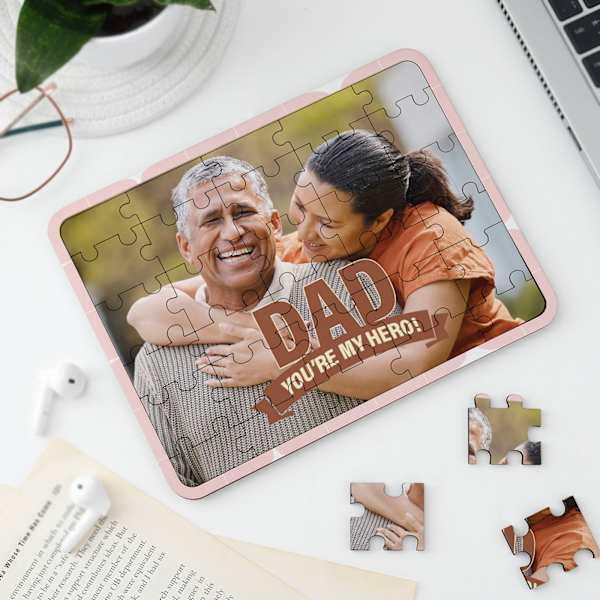My Hero Personalized Father's Day Wooden Puzzle Set