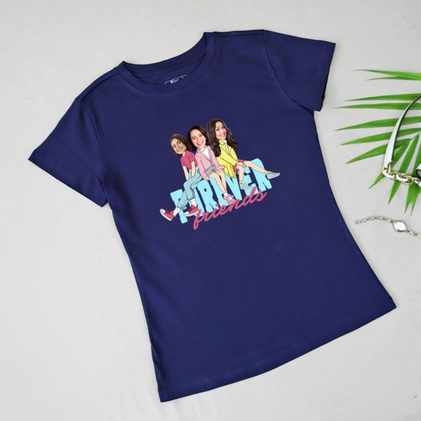 My Only Squad Personalized Tee For Women - Navy