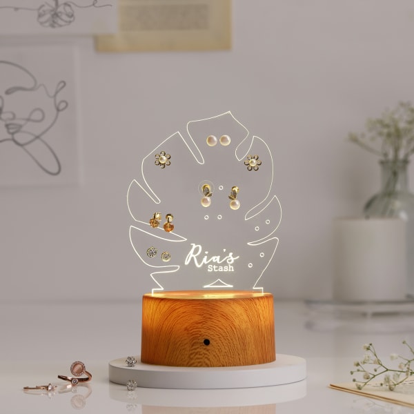My Stash Personalized LED Jewellery Organizer And Lamp