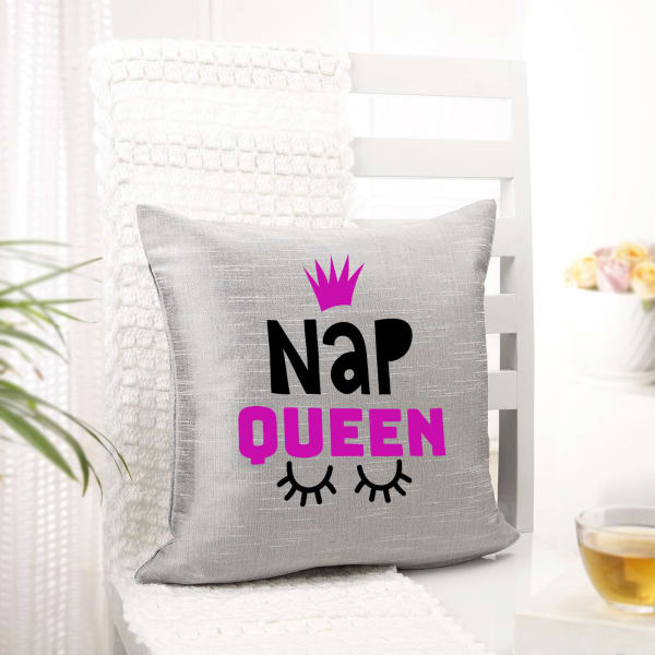 Nap Queen Personalized Cushion - Grey