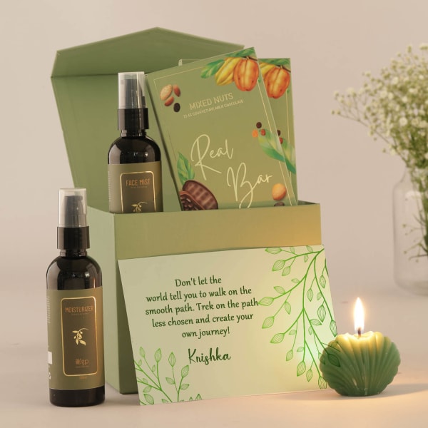 Natural Face Care Gift Box With Personalized Card