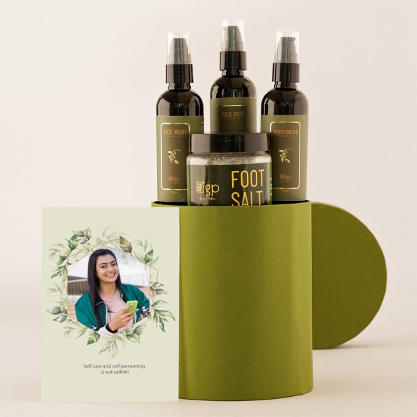 Natural Self Care Gift Box With Personalized Card