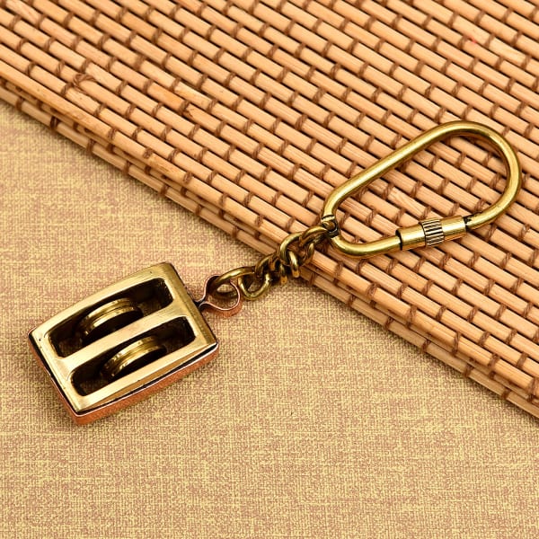 Nautical Brass Pulley Key Chain Gift/Send Rakhi Gifts Online L11045822