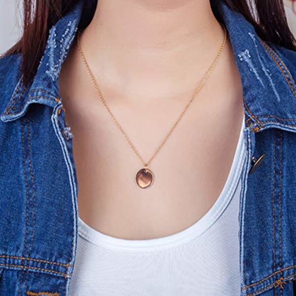 Necklace - Minimal Coin - Gold - Single Piece - Juju Joy