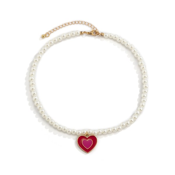 Buy Send Necklace Pearl And Hearts Single Piece Juju Joy Online Igp