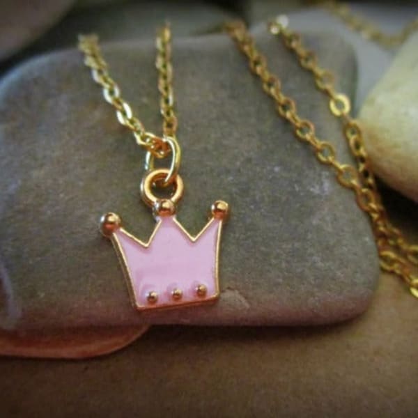 Buy/Send Necklace Y2K Crown Pink Single Piece Online | IGP | JVS1233521