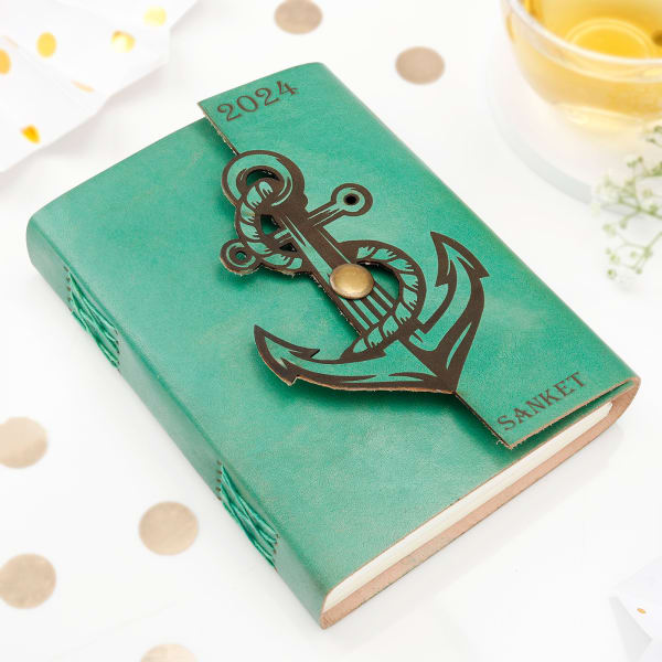New Beginnings Personalized Leather Diary