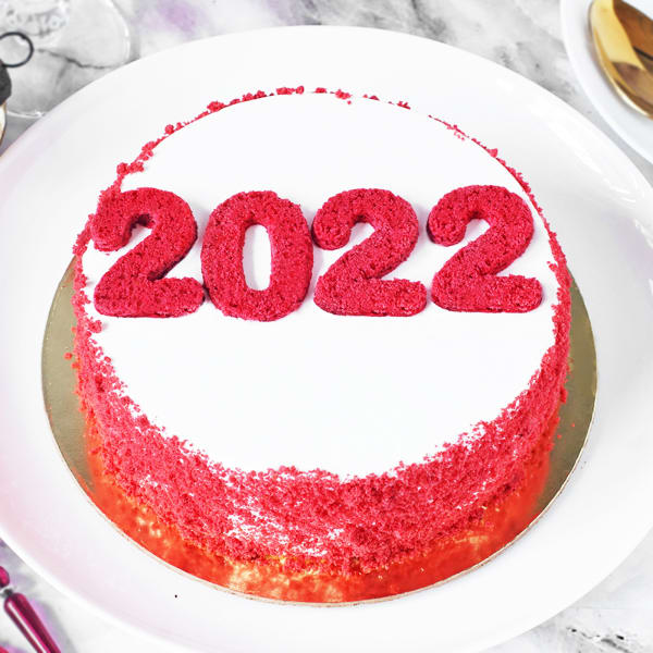 New Year 2022 Cake - Red Velvet (Half kg)