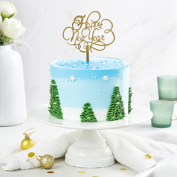 New Year Celebrations Cream Cake