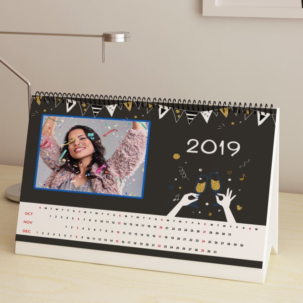 New Year Party Personalized Desk Calendar A4 : Gift/Send Home and
