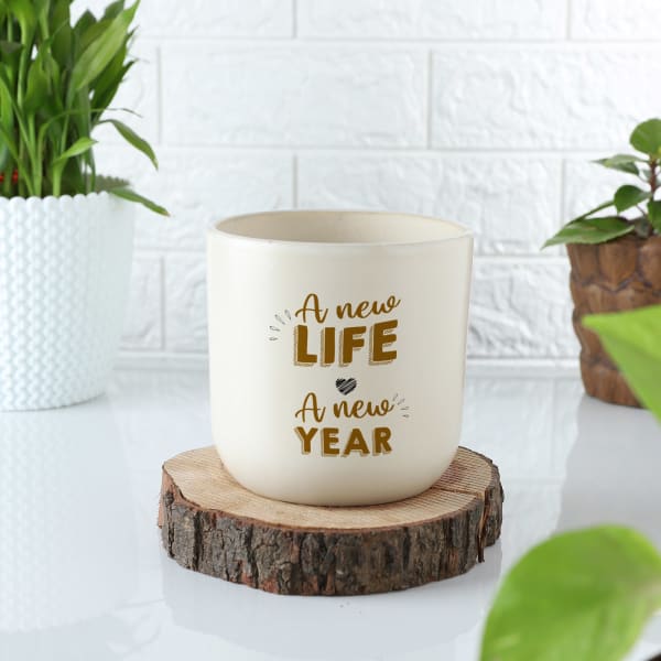 New Year Personalized Ceramic Planter