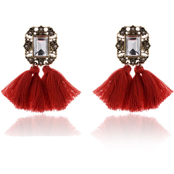 Beaded Drop Orange Earrings: Gift/Send Jewellery Gifts Online JVS1204063 | IGP.com
