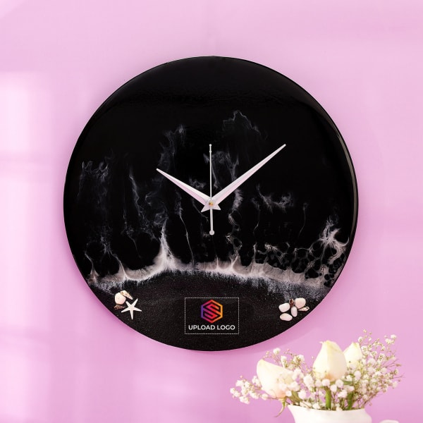 Night Ocean Resin Wall Clock - Personalized