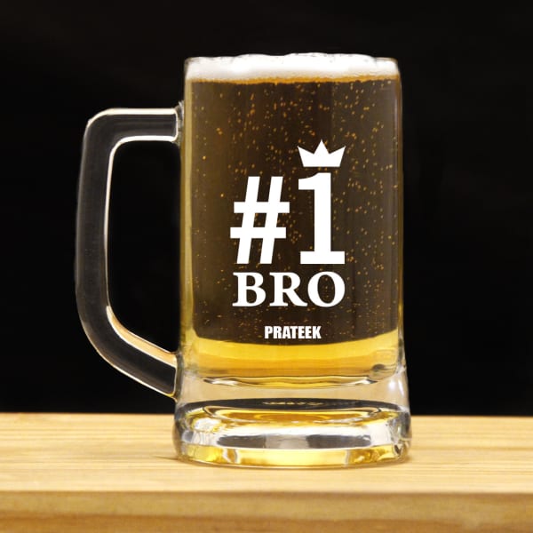 No.1 Bro Personalized Beer Mug