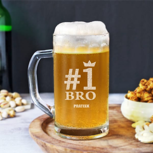 No.1 Bro Personalized Beer Mug