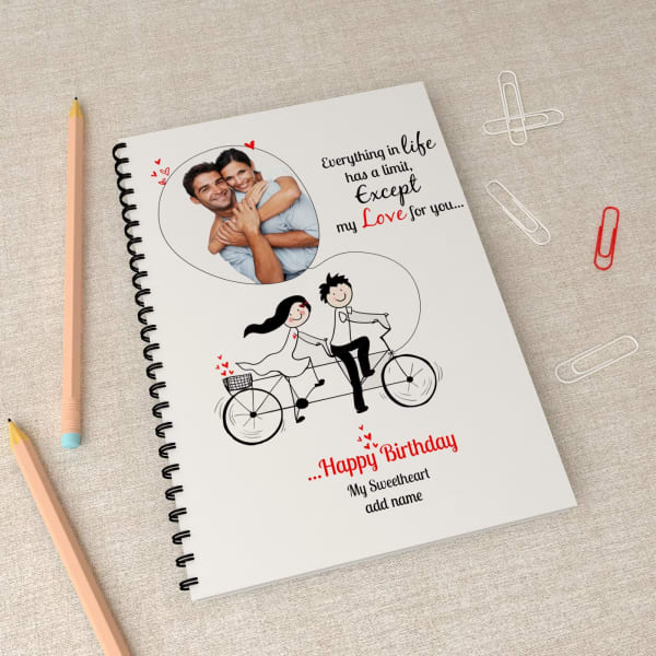 No Limit for Love Personalized Birthday Notebook