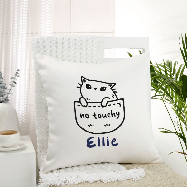 No Touchy Personalized Cushion