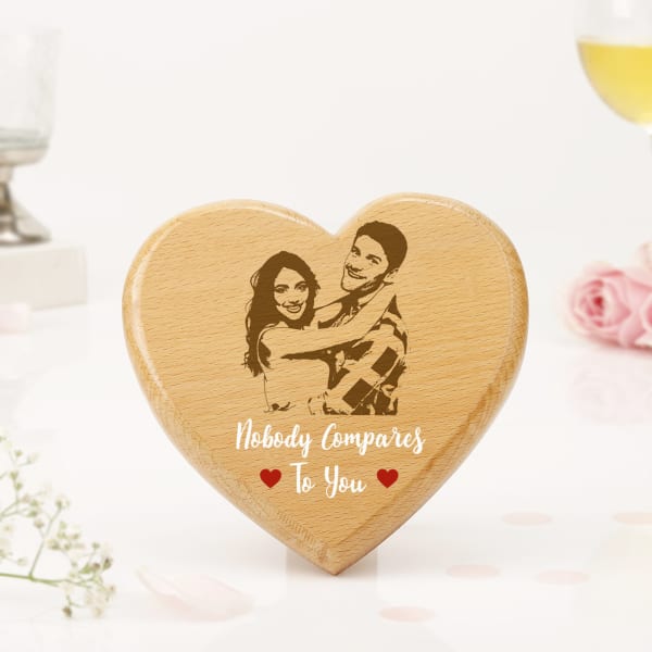 Nobody Compares To You Personalized Heart-Shaped Plaque