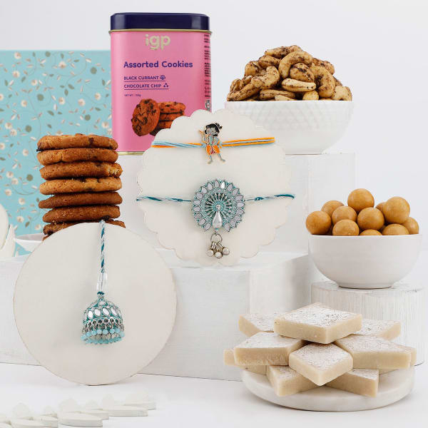 Nutty Bliss And Sweet Delicacies Rakhi Hamper