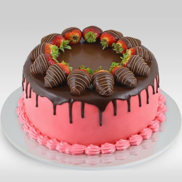 Oh So Pretty Strawberry Chocolate Cake (Half kg)