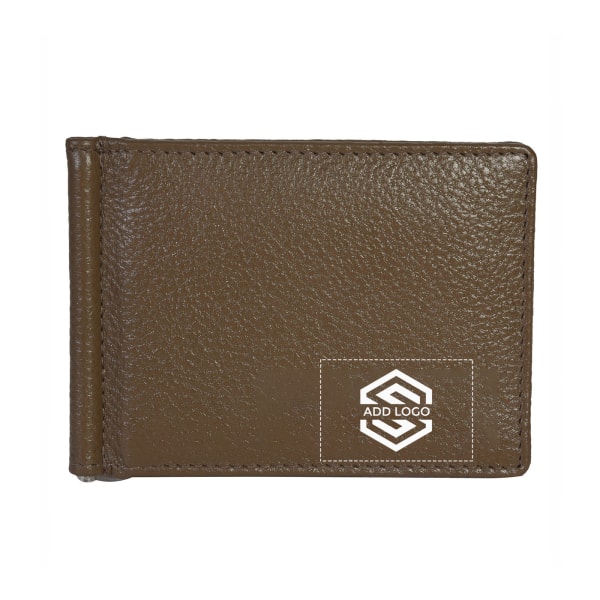 Olive Vintage Grained Leather Men's Wallet - Customizable with Logo