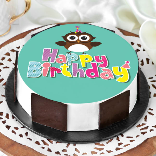 Owl Happy Birthday Cake (1 Kg)