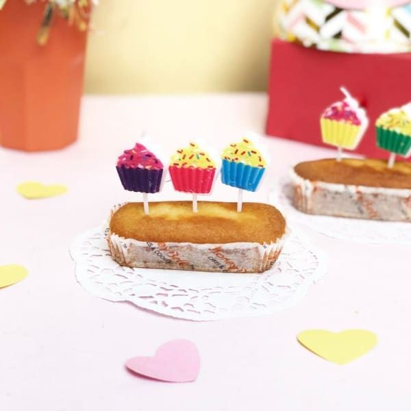 Party Candles - Cupcake - Set Of 5