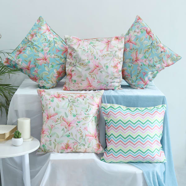 Pastel Hues Floral Cushion Covers