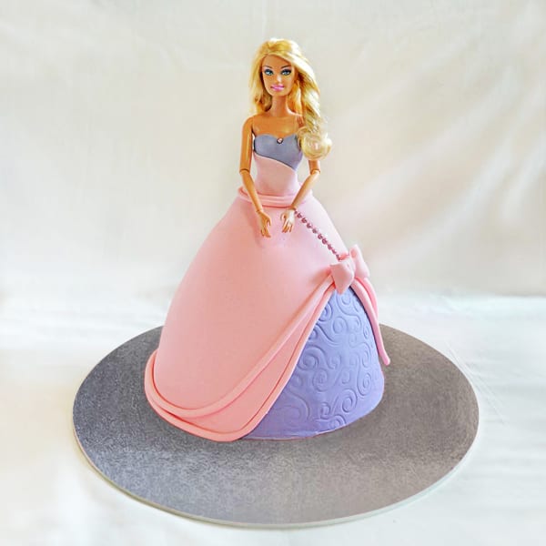 Pastel Pretty Barbie Fondant Cake (2.5 Kg)