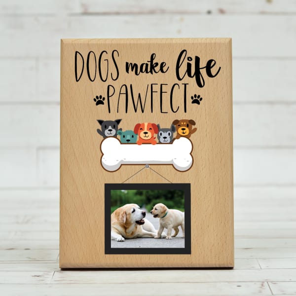 Pawfect Life Personalized Wooden Photo Frame